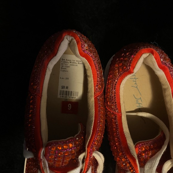 Betsey Johnson Sparkling Red Sneakers - Picture 3 of 4